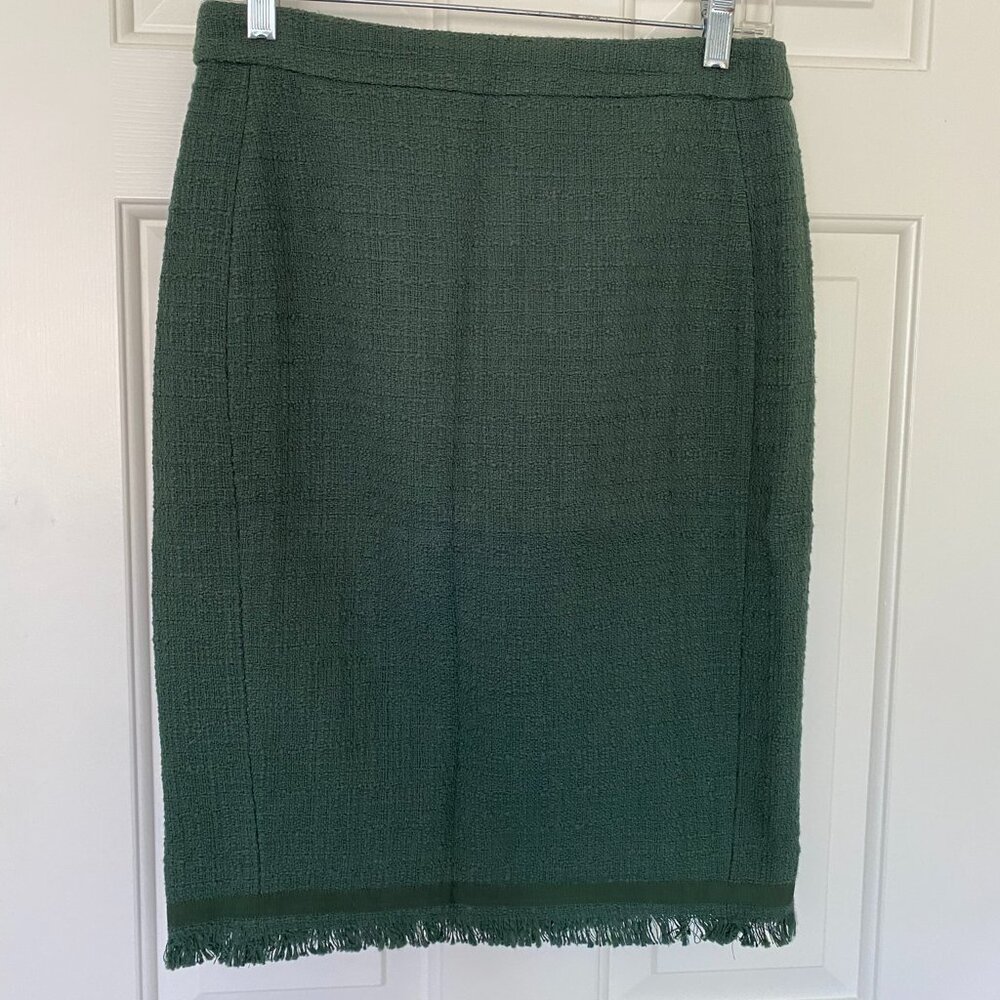 NWT JCREW Tweed pencil skirt with fringe